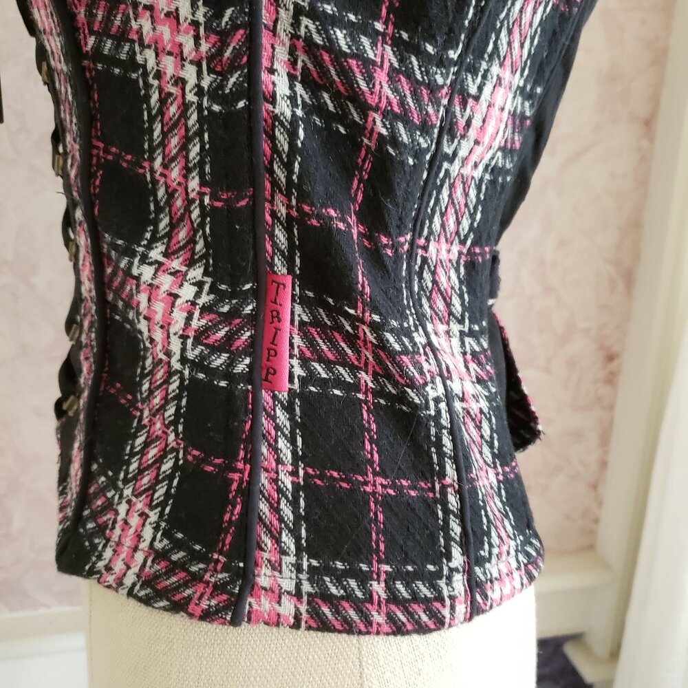 Vintage Tripp NYC Plaid Corset Vest XS - Picture 6 of 11